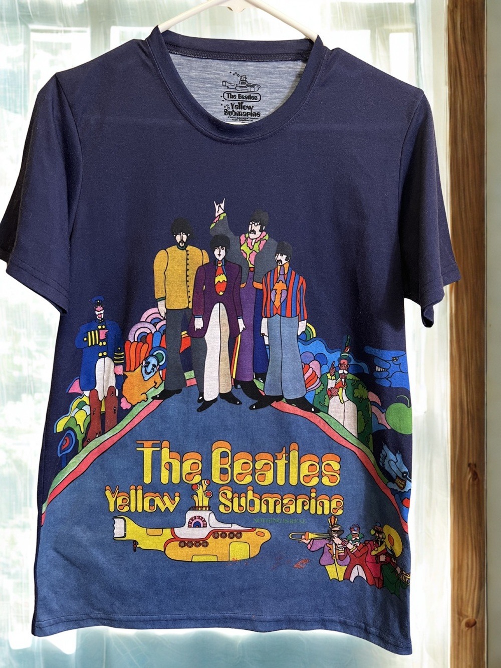 The Beatles Yellow Submarine Logo Tee - Navy